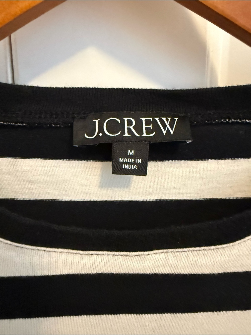 J.Crew Vintage jersey puff-sleeve T-shirt in stripe Size Medium - Picture 3 of 9